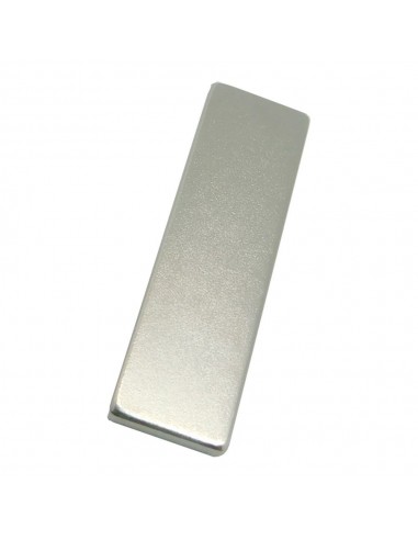 Imán, en bloque, modelo im30, de neodimio con acabado níquel, 30 x 9 x 2 mm