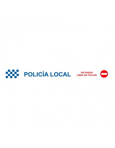 Cinta balizamiento policía local 75 mm x 0,05 mm x 200 m