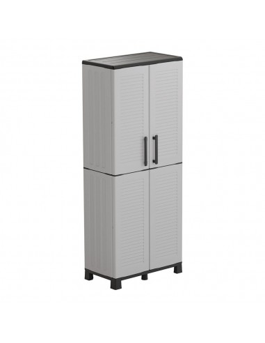 Armario alto línea family de polipropileno gris claro, 68 x 37 x 169 cm