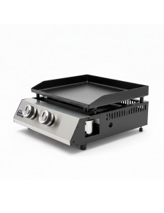 Plancha de gas bxop4900e con 2 quemadores, 45 x 39 cm
