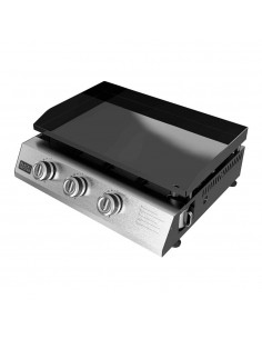 Plancha de gas bxop7350e con 3 quemadores, 58 x 36 cm