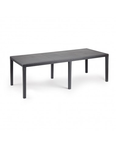 Mesa extensible queen color antracita para exterior 90 x 150 - 220 x 72 cm
