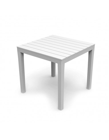 Mesa cuadrada bali color blanco para exterior 78 x 78 x 72 cm