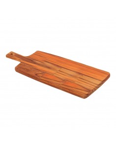 Tabla para cortar y servir con mango, 37,5 x 19,5 x 1,8 cm