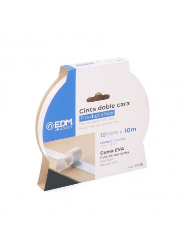 Cinta doble cara blanco 18 mm x 10 m