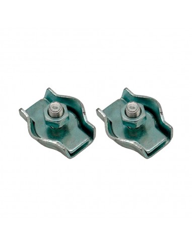 Sujetacable plano simple sjt03, 5 mm, galvanizado, blister 2 uds