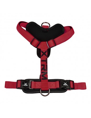 Arnés x-trm cronos neon flash rojo/negro, t-m 20 mm x 46-75 cm
