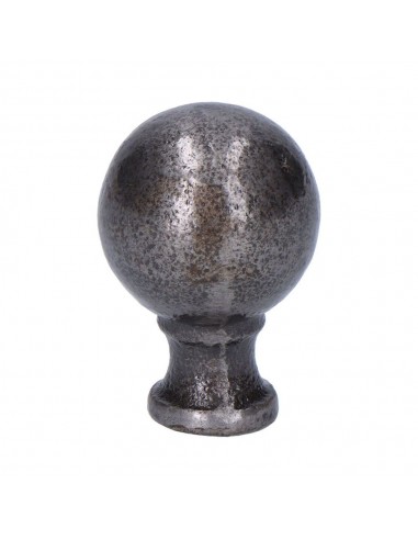 Pomo puerta, forma bola, de hierro con acabado hierro antiguo, 25 mm