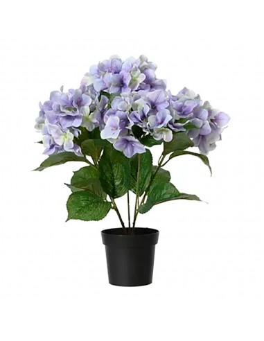 Maceta de hortensias artificiales lilas, ø28 x 46 cm