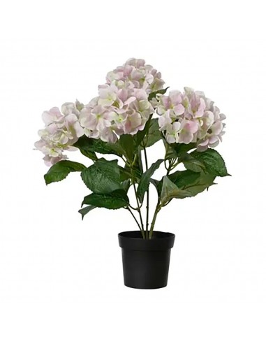 Maceta de hortensias artificiales rosa clarito, ø28 x 46 cm