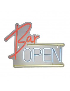 Luz led neón decorativa bar open, 40 x 30 x 1,5 cm