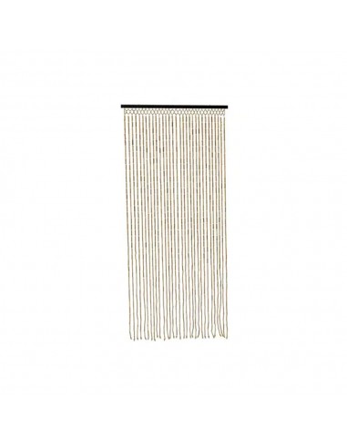 Cortina de bambú, color natural, para puerta, 90 x 200 cm
