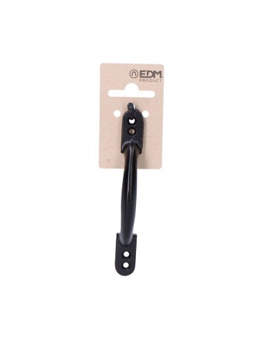 Tirador de puerta, de acero con acabado negro, 120 mm, blister