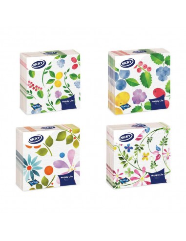 Servilletas de papel happy life, 40 uds, 33 x 33 cm, modelos variados