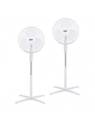 Ventilador de pie 38 w, blanco, ø40 cm, pack de 2 unidades en una caja