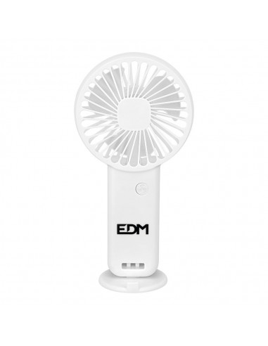 Ventilador de mano con base extraible y soporte para smartphone, 9 x 3 x 18 cm