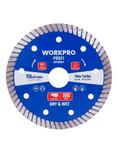 Disco diamantado continuo thin turbo profi ø115 x 10 x 22,2 mm