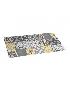 Alfombra vinilica croma patch gris-ambar 50x110cm