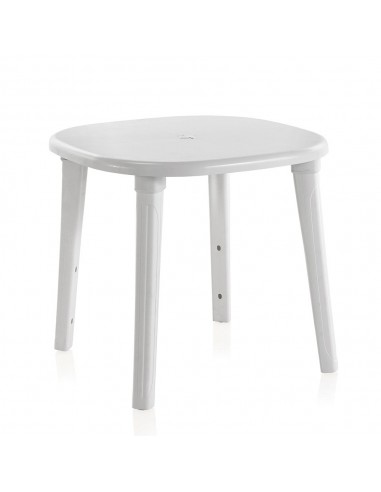 Mesa ovalada cancún, color blanco, para exterior 80 x 80 x 73 cm