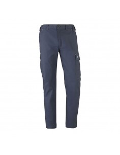 Pantalón multibolsillo elástico road azul marino, talla m