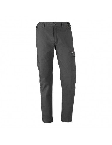 Pantalón multibolsillo elástico road gris, talla s