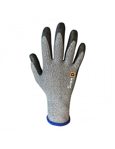 Guante de poliéster / elastano palma poliuretano, resistente al corte, t-8