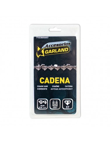 Cadena de motosierra para espada 16 pulg / 40 cm, 57 eslabones, 3/8 pulg b.p., espesor 0,050 pulg / 1,3 mm