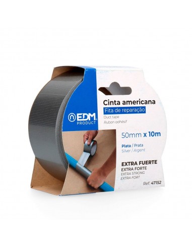 Cinta americana plata 50 mm x 10 m