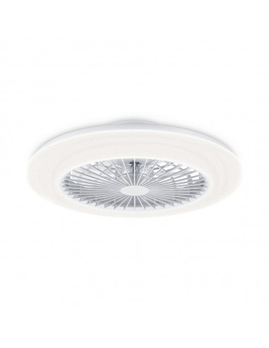 Ventilador de techo, led 3 cct, motor dc 25 w + led 60 w, modelo amigo, blanco con difusor efecto estrellado, ø57,5 cm