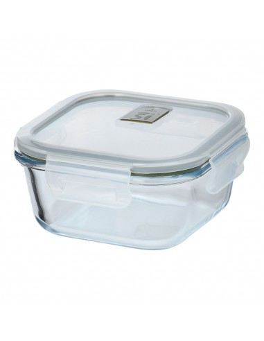 Fiambrera hermética cuadrada borosilicato, experto, 520 ml, 13,8 × 13,8 × 7 cm