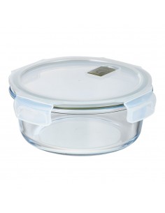 Fiambrera hermética redonda borosilicato, experto, 950 ml, ø18,4 x 7,6 cm