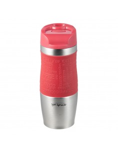 Vaso de viaje de acero inoxidable, rojo mate, experto, 360 ml