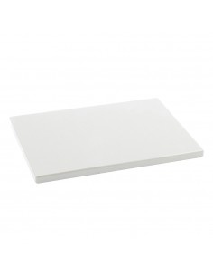 Tabla de corte en polietileno, blanca, 33 x 23 x 1,5 cm