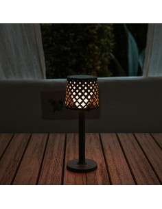 Lámpara de sobremesa antracita gretita, ø11,7 x 31 cm