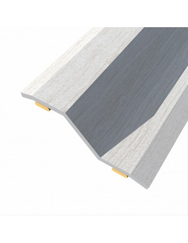Junta de acero para desnivel 8-14 mm, adhesiva, flooring, roble gris, 83 x 3,6 cm