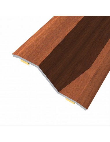 Junta de acero para desnivel 8-14 mm, adhesiva, flooring, sapeli, 166 x 3,6 cm