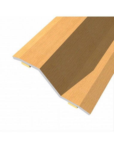 Junta de acero para desnivel 8-14 mm, adhesiva, flooring, roble, 166 x 3,6 cm