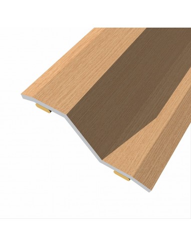 Junta de acero para desnivel 8-14 mm, adhesiva, flooring, roble oscuro, 166 x 3,6 cm