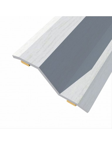 Junta de acero para desnivel 8-14 mm, adhesiva, flooring, roble gris claro, 166 x 3,6 cm