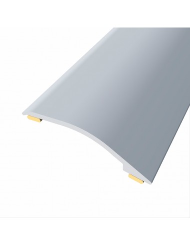Junta de aluminio para desnivel 3-12 mm adhesiva, quick & pro, plata mate, 83 x 3,8 cm
