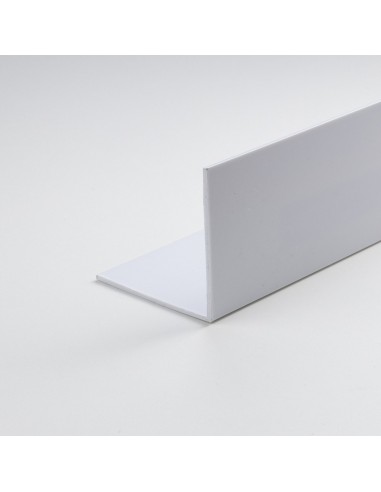 Perfil bricolaje ángulo pvc blanco satinado 1000 x 30 x 30 mm