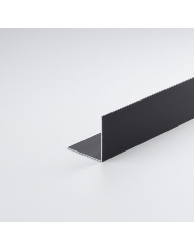 Perfil bricolaje ángulo aluminio negro mate 1000 x 25 x 25 mm