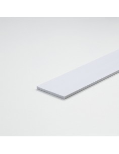 Perfil bricolaje, pletina pvc blanco satinado 1000 x 40 x 3 mm