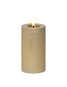 Vela de cera led color dorado ø7 x 15 cm