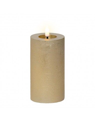 Vela de cera led color dorado ø7 x 15 cm