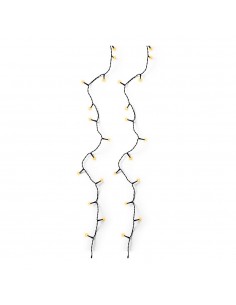 Guirnalda multifunción, uso exterior, basic, cálida clásica, cable negro, 80 leds, 6 m