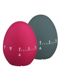 Temporizador tipo huevo con tacto de goma colores surtidos ø7,5 cm