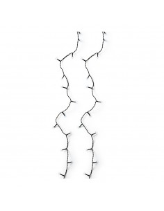 Guirnalda multifunción, uso exterior, basic, blanco frío, cable negro, 80 leds, 6 m