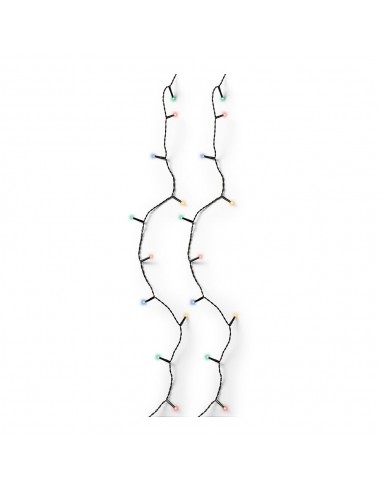 Guirnalda multifunción, uso exterior, basic, multicolor, cable negro, 80 leds, 6 m