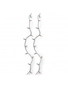 Guirnalda multifunción, uso exterior, basic, multicolor, cable negro, 180 leds, 13,5 m